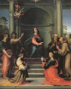 Fra Bartolommeo The Annunciation with Saints Margaret Mary Magdalen Paul John the Baptist Jerome and Francis (mk05) oil painting reproduction